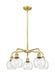 Innovations - 516-5CR-SG-G124-6 - Five Light Chandelier - Downtown Urban - Satin Gold