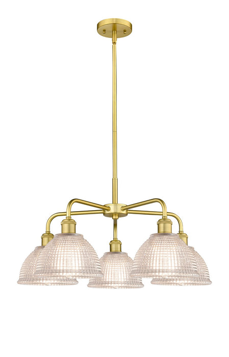 Innovations - 516-5CR-SG-G422 - Five Light Chandelier - Downtown Urban - Satin Gold