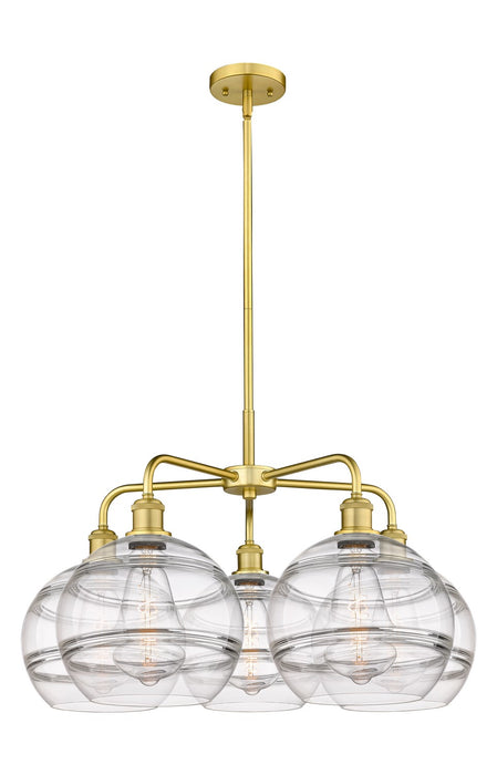 Innovations - 516-5CR-SG-G556-10CL - LED Chandelier - Downtown Urban - Satin Gold