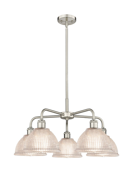 Innovations - 516-5CR-SN-G422 - Five Light Chandelier - Downtown Urban - Satin Nickel