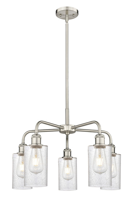 Innovations - 516-5CR-SN-G804 - Five Light Chandelier - Downtown Urban - Satin Nickel