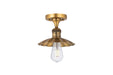 Innovations - 517-1C-BB-M17-BB - LED Semi-Flush Mount - Franklin Restoration - Brushed Brass