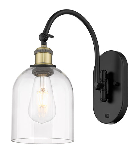 Ballston One Light Wall Sconce Black Antique Brass