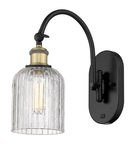 Ballston One Light Wall Sconce Black Antique Brass