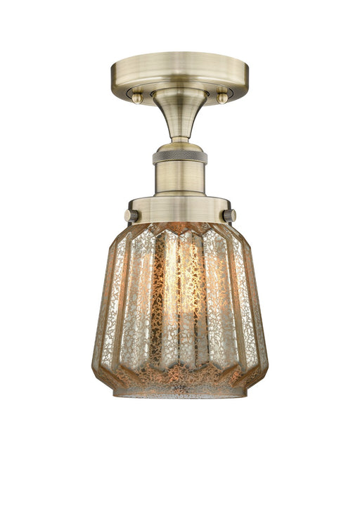 Innovations - 616-1F-AB-G146 - One Light Semi-Flush Mount - Edison - Antique Brass