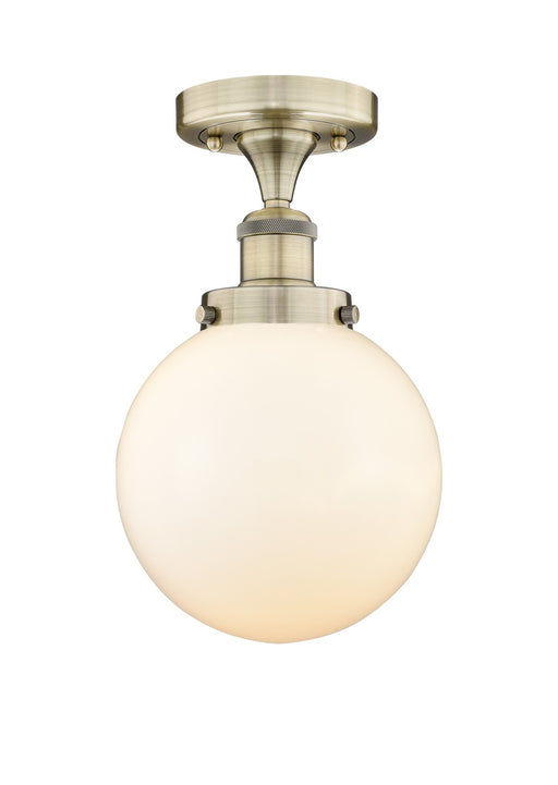 Innovations - 616-1F-AB-G201-8 - One Light Semi-Flush Mount - Edison - Antique Brass