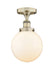 Innovations - 616-1F-AB-G201-8 - One Light Semi-Flush Mount - Edison - Antique Brass