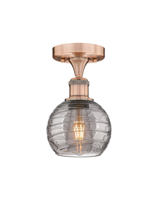Innovations - 616-1F-AC-G1213-6SM - One Light Semi-Flush Mount - Edison - Antique Copper
