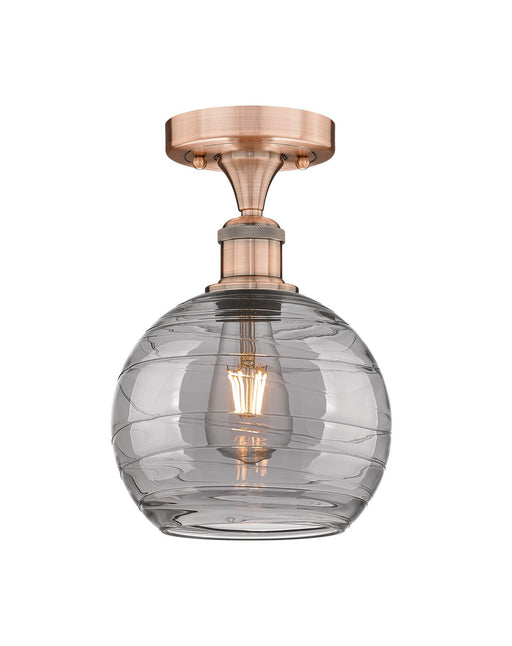 Innovations - 616-1F-AC-G1213-8SM - One Light Semi-Flush Mount - Edison - Antique Copper