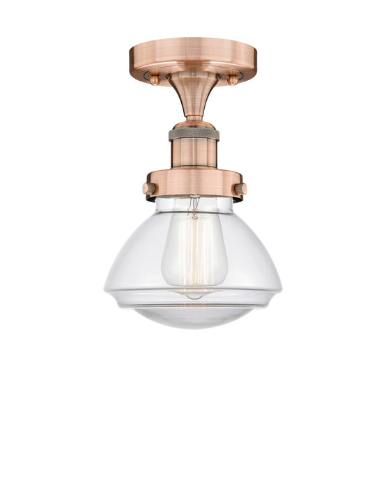 Innovations - 616-1F-AC-G322 - One Light Semi-Flush Mount - Edison - Antique Copper