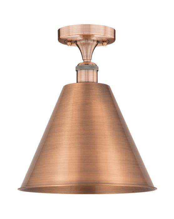 Innovations - 616-1F-AC-MBC-12-AC - One Light Semi-Flush Mount - Edison - Antique Copper