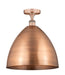 Innovations - 616-1F-AC-MBD-16-AC - One Light Semi-Flush Mount - Edison - Antique Copper