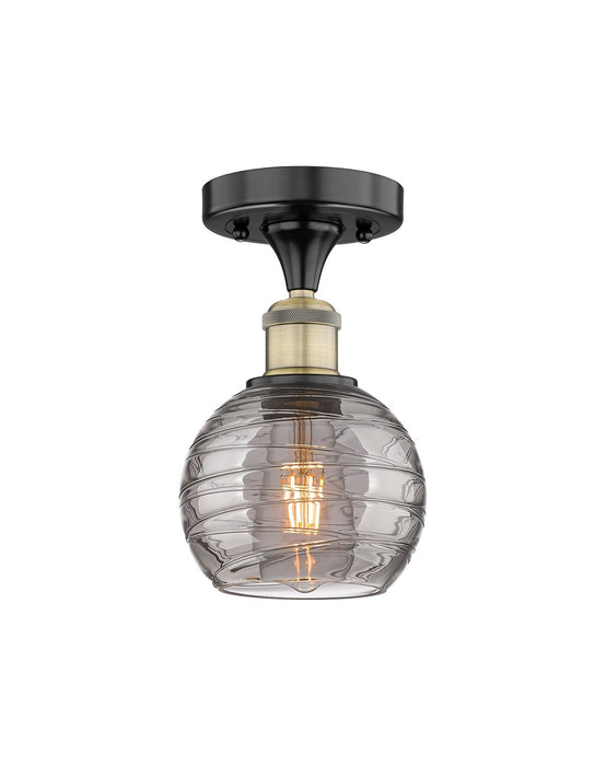 Innovations - 616-1F-BAB-G1213-6SM - One Light Semi-Flush Mount - Edison - Black Antique Brass