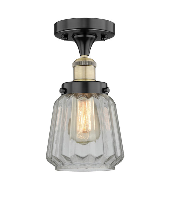 Innovations - 616-1F-BAB-G142 - One Light Semi-Flush Mount - Edison - Black Antique Brass