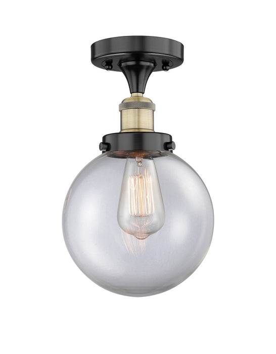 Innovations - 616-1F-BAB-G202-8 - One Light Semi-Flush Mount - Edison - Black Antique Brass