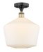 Innovations - 616-1F-BAB-G651-12 - One Light Semi-Flush Mount - Edison - Black Antique Brass