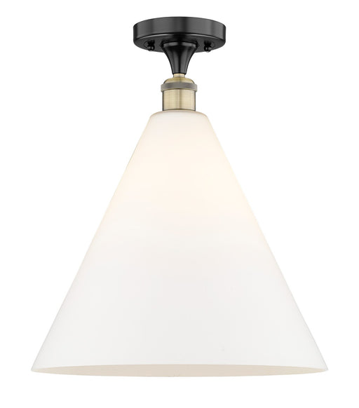 Innovations - 616-1F-BAB-GBC-161 - One Light Semi-Flush Mount - Edison - Black Antique Brass