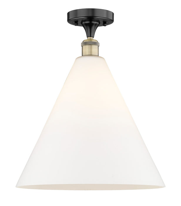 Innovations - 616-1F-BAB-GBC-161 - One Light Semi-Flush Mount - Edison - Black Antique Brass