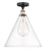 Innovations - 616-1F-BAB-GBC-162 - One Light Semi-Flush Mount - Edison - Black Antique Brass