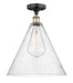 Innovations - 616-1F-BAB-GBC-164 - One Light Semi-Flush Mount - Edison - Black Antique Brass