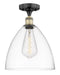 Innovations - 616-1F-BAB-GBD-122 - One Light Semi-Flush Mount - Edison - Black Antique Brass