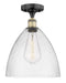 Innovations - 616-1F-BAB-GBD-124 - One Light Semi-Flush Mount - Edison - Black Antique Brass