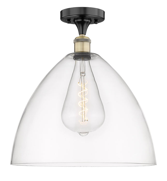 Innovations - 616-1F-BAB-GBD-162 - One Light Semi-Flush Mount - Edison - Black Antique Brass