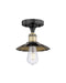 Innovations - 616-1F-BAB-M17-BK - LED Semi-Flush Mount - Downtown Urban - Black Antique Brass