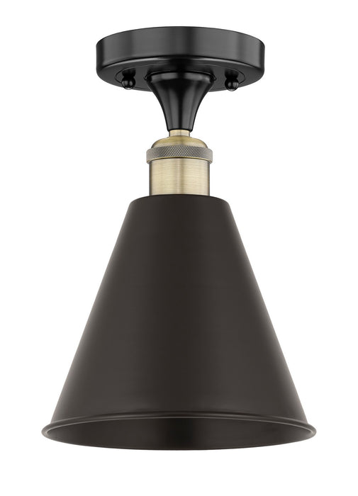 Innovations - 616-1F-BAB-MBC-8-BK - One Light Semi-Flush Mount - Downtown Urban - Black Antique Brass