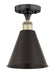 Innovations - 616-1F-BAB-MBC-8-BK - One Light Semi-Flush Mount - Downtown Urban - Black Antique Brass