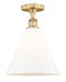 Innovations - 616-1F-BB-GBC-121 - One Light Semi-Flush Mount - Edison - Brushed Brass