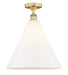 Innovations - 616-1F-BB-GBC-161 - One Light Semi-Flush Mount - Edison - Brushed Brass