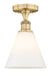 Innovations - 616-1F-BB-GBC-81 - One Light Semi-Flush Mount - Edison - Brushed Brass