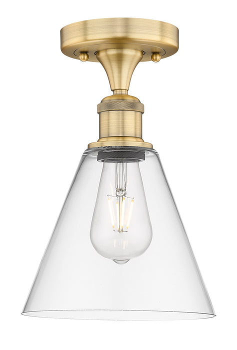 Innovations - 616-1F-BB-GBC-82 - One Light Semi-Flush Mount - Edison - Brushed Brass