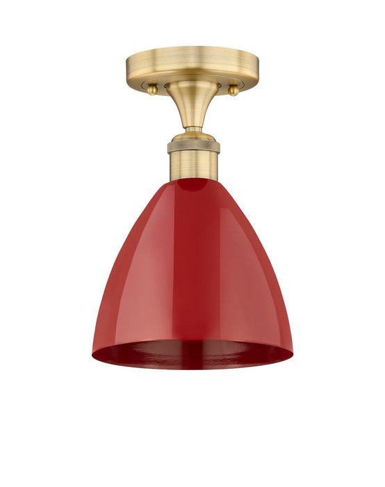 Innovations - 616-1F-BB-MBD-75-RD - One Light Semi-Flush Mount - Edison - Brushed Brass