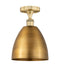 Innovations - 616-1F-BB-MBD-9-BB - One Light Semi-Flush Mount - Edison - Brushed Brass