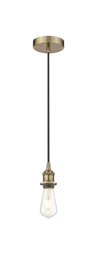 Edison One Light Mini Pendant Antique Brass