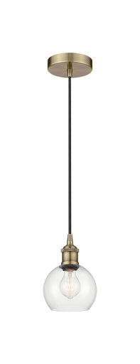 Edison One Light Mini Pendant Antique Brass