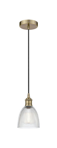 Edison One Light Mini Pendant Antique Brass