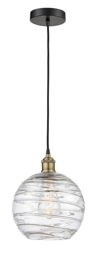 Edison One Light Mini Pendant Black Antique Brass