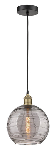 Edison One Light Mini Pendant Black Antique Brass