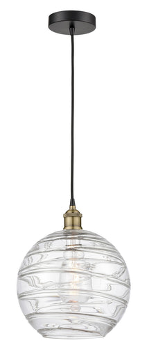 Edison One Light Mini Pendant Black Antique Brass