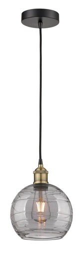 Edison One Light Mini Pendant Black Antique Brass