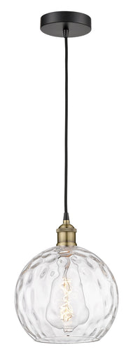 Edison One Light Mini Pendant Black Antique Brass