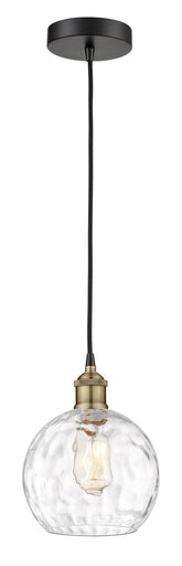 Edison One Light Mini Pendant Black Antique Brass