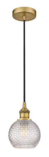 Edison One Light Mini Pendant Brushed Brass