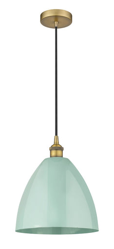 Edison One Light Mini Pendant Brushed Brass