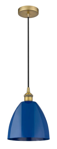 Edison One Light Mini Pendant Brushed Brass