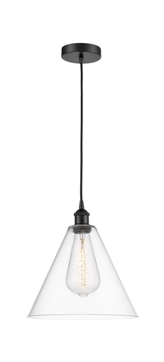 Edison One Light Mini Pendant Matte Black