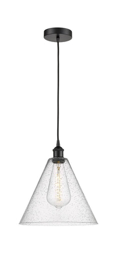 Edison One Light Mini Pendant Matte Black